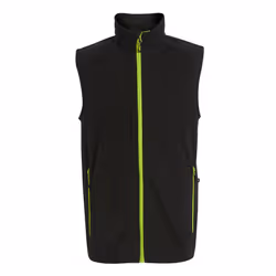 Regatta Mens Navigate Fleece Gilet - M, Black/Lime Green