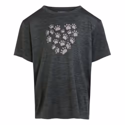 Regatta Childrens/Kids Alvardo VIII Paw Print Marl T-Shirt - 9-10 Years, Seal Grey