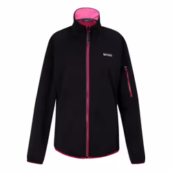 Regatta Womens/Ladies Ravenhill Full Zip Fleece Top - 10 UK, Black/Pink Potion