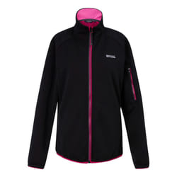 Regatta Womens/Ladies Ravenhill Full Zip Fleece Top - 8 UK, Black/Pink Potion