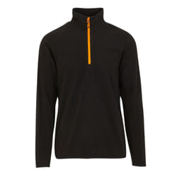 Regatta Mens Navigate Half Zip Fleece Jacket - XL, Black/Orange Pop