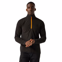 Regatta Mens Navigate Half Zip Fleece Jacket - XL, Black/Orange Pop