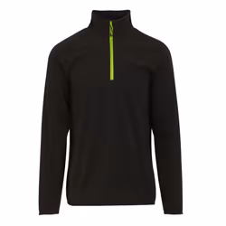 Regatta Mens Navigate Half Zip Fleece Jacket - L, Black/Lime Green