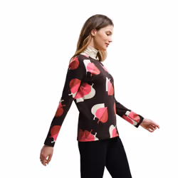 Regatta Womens/Ladies Orla Kiely Leaf Print Winter T-Shirt - 10 UK, Shadow Elm Pink