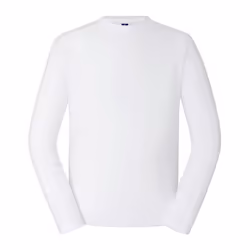 Russell Mens Classic Long-Sleeved T-Shirt - 4XL, White