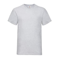 Fruit of the Loom Mens Valueweight Heather V Neck T-Shirt - L, Grey