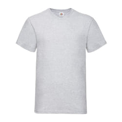 Fruit of the Loom Mens Valueweight Heather V Neck T-Shirt - S, Grey