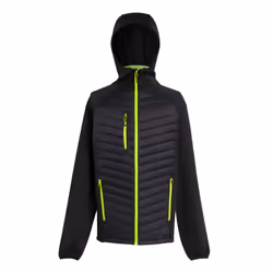 Regatta Mens Navigate Quilted Hybrid Jacket - 3XL, Black/Lime Green