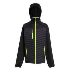 Regatta Mens Navigate Quilted Hybrid Jacket - 3XL, Black/Lime Green