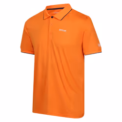 Regatta Mens Remex II Polo Shirt - S, Persimmon Solid
