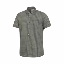Mountain Warehouse Mens Cotton Shirt - XS, Dark Green