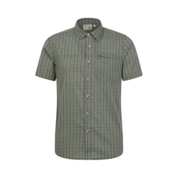 Mountain Warehouse Mens Cotton Shirt - M, Dark Green