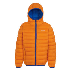Regatta Childrens/Kids Marizion Hooded Padded Jacket - 11-12 Years, Persimmon/Oxford Blue