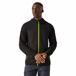 Regatta Mens Navigate Full Zip Fleece Jacket - M, Black/Lime Green