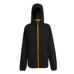 Regatta Mens Navigate Full Zip Fleece Jacket - L, Black/Orange Pop