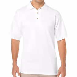 Gildan Mens Classic DryBlend Polo Shirt - 3XL, White