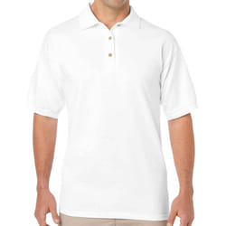 Gildan Mens Classic DryBlend Polo Shirt - 3XL, White