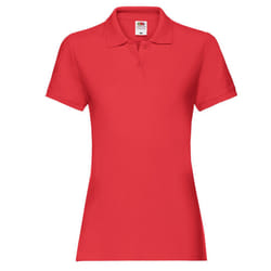 Fruit of the Loom Womens/Ladies Premium Polo Shirt - XL, Red