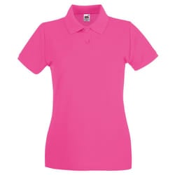 Fruit of the Loom Womens/Ladies Premium Polo Shirt - XL, Fuchsia