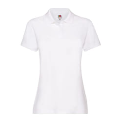 Fruit of the Loom Womens/Ladies Premium Polo Shirt - XS, White
