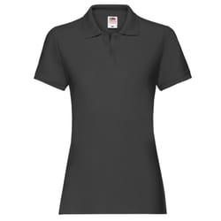 Fruit of the Loom Womens/Ladies Premium Polo Shirt - XS, Black