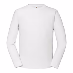 Fruit of the Loom Mens Iconic Premium Long-Sleeved T-Shirt - XXL, White