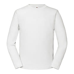 Fruit of the Loom Mens Iconic Premium Long-Sleeved T-Shirt - XXL, White