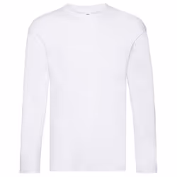 Fruit of the Loom Mens Original Long-Sleeved T-Shirt - XXL, White