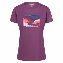 Regatta Womens/Ladies Fingal VIII Terrain Print T-Shirt - 8 UK, Sunset Purple