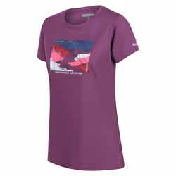 Regatta Womens/Ladies Fingal VIII Terrain Print T-Shirt - 8 UK, Sunset Purple