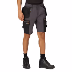 Regatta Mens Infiltrate Detachable Holster Pocket Shorts - 32R, Iron/Black