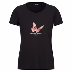 Regatta Womens/Ladies Filandra VIII Butterfly T-Shirt - 26 UK, Black