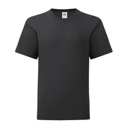 Fruit of the Loom Childrens/Kids Iconic 150 T-Shirt - 12-13 Years, Black