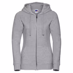 Russell Womens/Ladies Authentic Full Zip Hoodie - L, Light Oxford