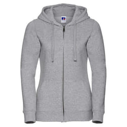 Russell Womens/Ladies Authentic Full Zip Hoodie - L, Light Oxford