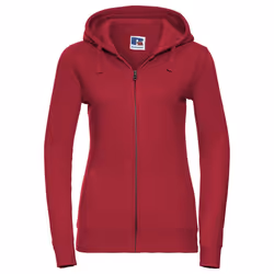 Russell Womens/Ladies Authentic Full Zip Hoodie - M, Classic Red