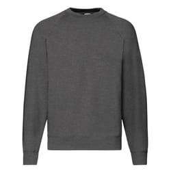 Fruit of the Loom Mens Heather Sweatshirt - S, Dark Heather Grey