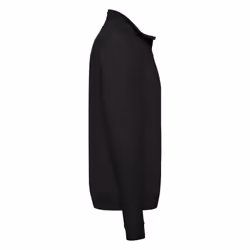 Fruit of the Loom Mens Classic 80/20 Zip Neck Sweatshirt - L, Black
