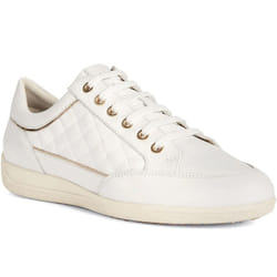 Geox Womens/Ladies Myria Leather Trainers - 5 UK, White