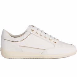 Geox Womens/Ladies Myria Leather Trainers - 5 UK, White