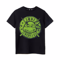 Teenage Mutant Ninja Turtles Boys Rebels T-Shirt - 9-10 Years, Black