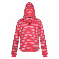 Regatta Womens/Ladies Minerve Stripe V Neck Hoodie - 8 UK, Hot Pink/White