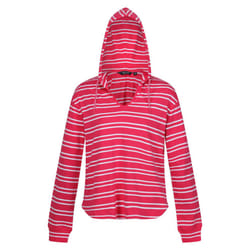 Regatta Womens/Ladies Minerve Stripe V Neck Hoodie - 8 UK, Hot Pink/White
