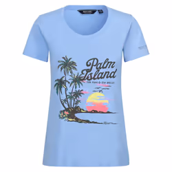 Regatta Womens/Ladies Filandra VIII Palm Tree T-Shirt - 20 UK, Hydrangea Blue