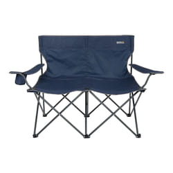 Regatta Isla Logo Travel 2 Person Camping Chair - One Size, Navy/Seal Grey