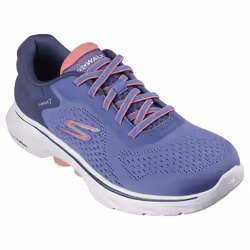 Skechers Womens/Ladies GO WALK 7 - Cosmic Waves Trainers - 6 UK, Navy/Coral