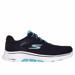 Skechers Womens/Ladies GO WALK 7 - Cosmic Waves Trainers - 6 UK, Black/Turquoise
