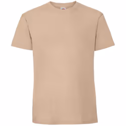 Fruit Of The Loom Mens Iconic 195 Ringspun Premium Tshirt - S UK, Desert Sand