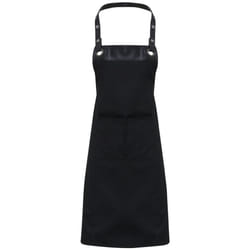 Premier Unisex Adult Espresso Full Apron - One Size, Black/Black