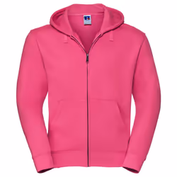Russell Mens Authentic Full Zip Hoodie - S, Fuchsia
